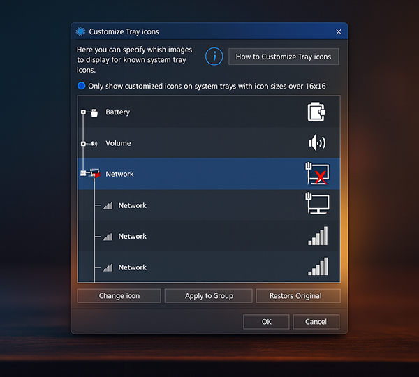 系統匣圖示自定義